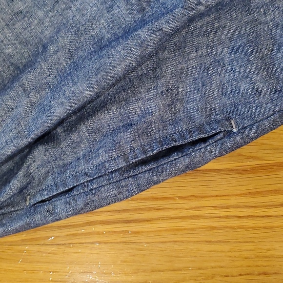 Tea Collection Ruffle Neck Dress Cotton Linen Girls 12 - Picture 4 of 5